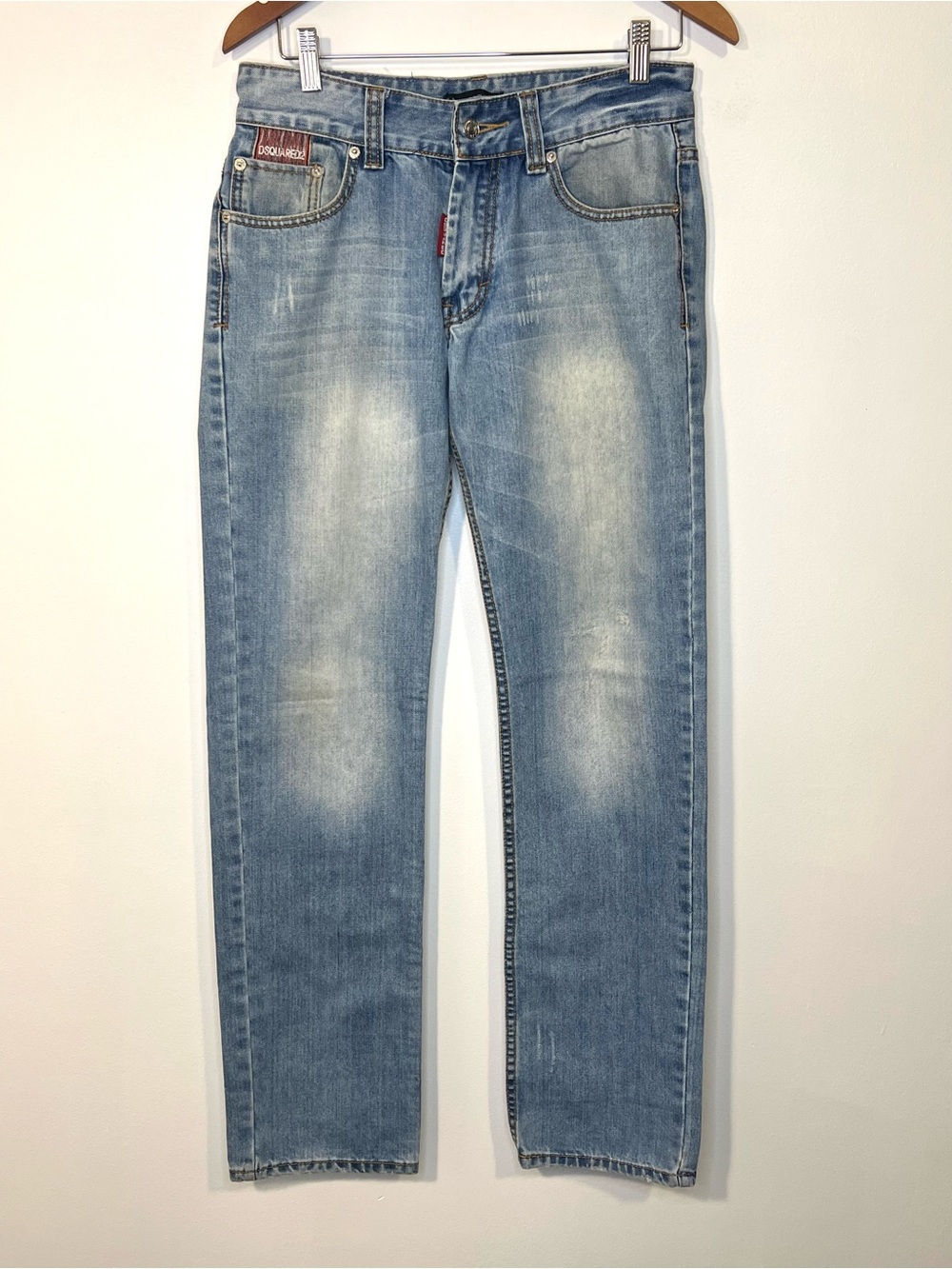 Rare Y2K Vintage DSQUARED2 Mens Maple Leaf Embroidery Jeans - Size 30